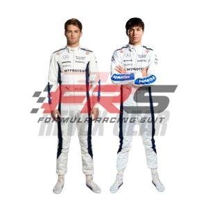 2024 F1 Racing Costume Worn by Alexander Albon & Logan Sargeant – 2024 Gulf Edition