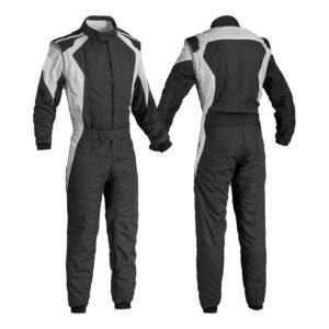 Black / White Go-Kart Driver Racing Wear Outfit