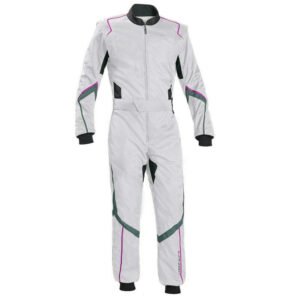 White Karting Driver Racewear
